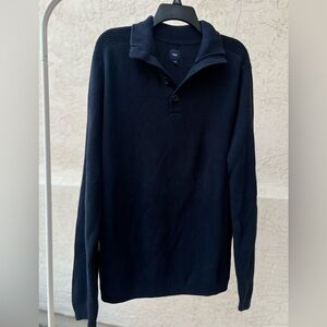 GAP Black Ribbed Knit Sweater